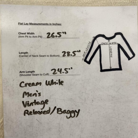 Vintage 90s SFKM Baggy Mockneck Mens Sweater XL Cream White Relaxed Fit USA Made - Picture 14 of 14